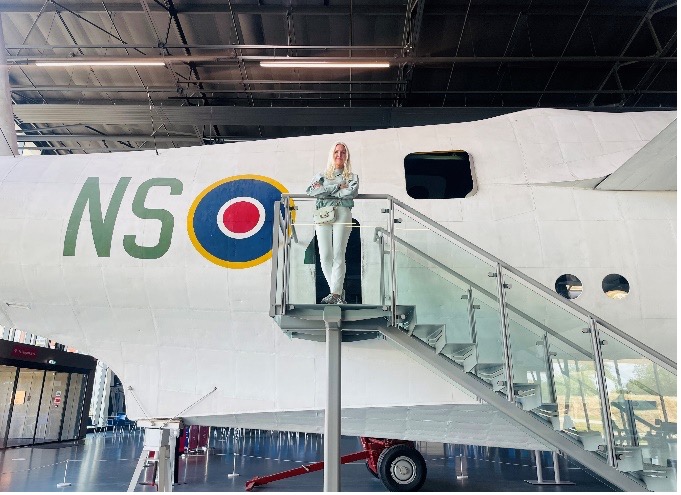 Julie at the RAF Museum on Armed Forces Day