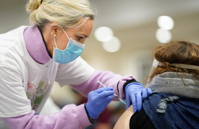 Julie Redmond, working as a nurse