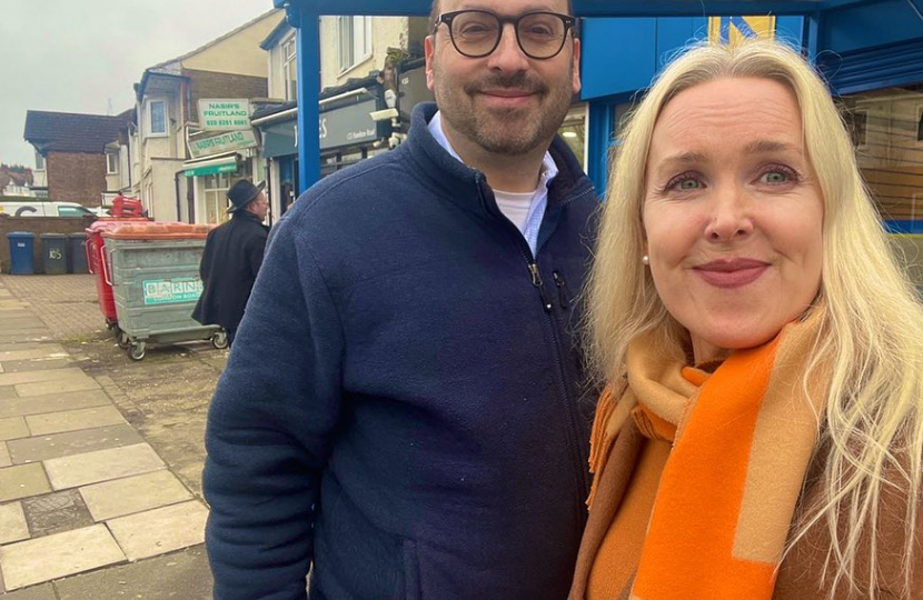 Julie Redmond outside Kay's Local,  kosher supermarket in Golders Green 