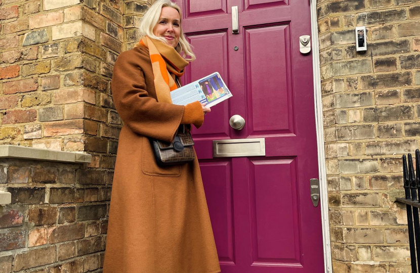 Julie Redmond canvassing