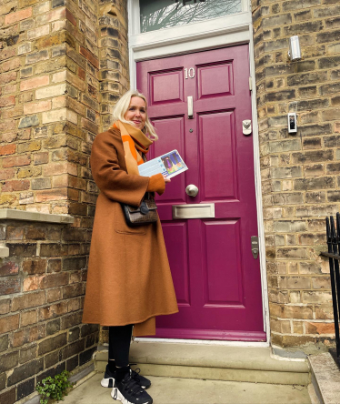 Julie Redmond canvassing